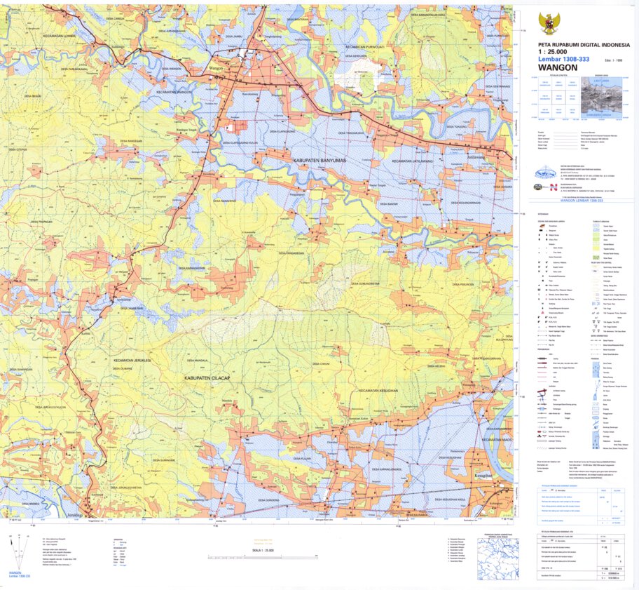 Wangon (1308-333) Map by Badan Informasi Geospasial | Avenza Maps