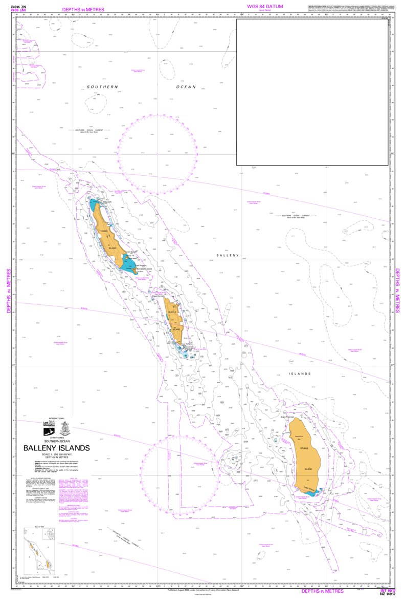 Balleny Islands Map by Land Information New Zealand Avenza Maps