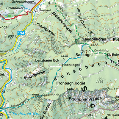 Hiking Map Hohe Wand - Schneebergland West
