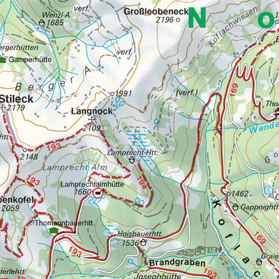 Hiking Map Bad Kleinkirchheim West