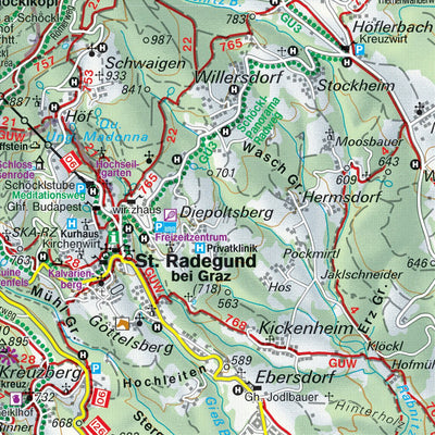 Hiking Map Graz and Surroundings