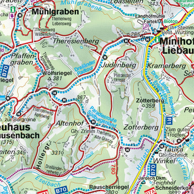 Hiking Map Südoststeirisches Hügelland