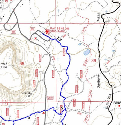 Central Oregon SxS Where To Ride Santiam Pass Map #22 Preview 3