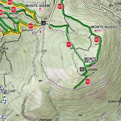 San Zeno di Montagna Passeggiate Trekking Official Map