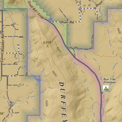 Deer Creek, Utah 15 Minute Topographic Map - Color Hillshade