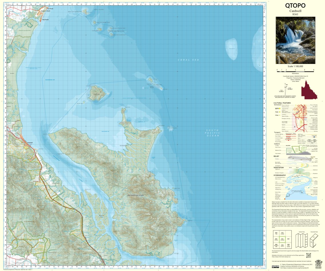 Cardwell (8161) map by Department of Resources Avenza Maps