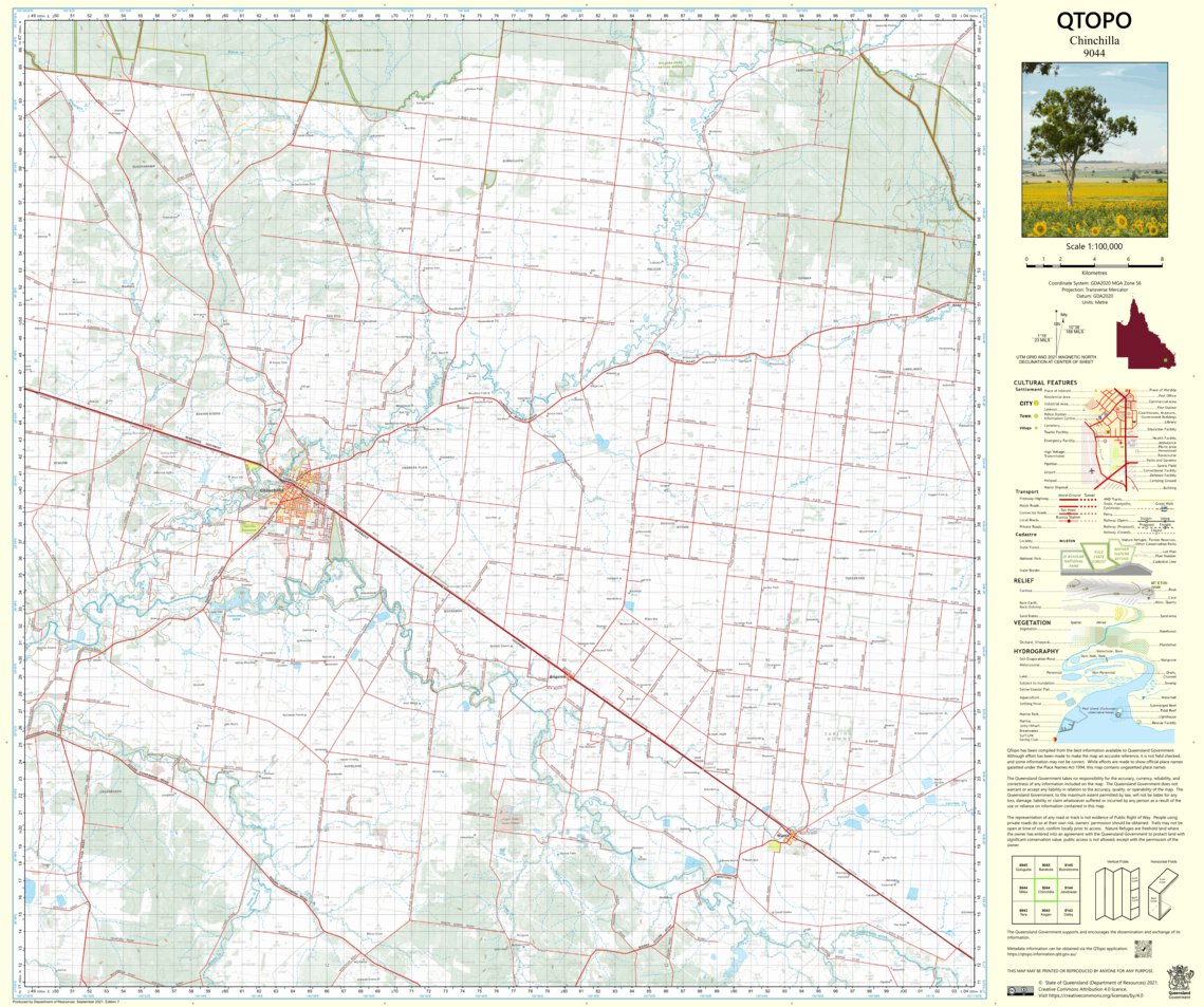 Chinchilla (9044) map by Department of Resources Avenza Maps