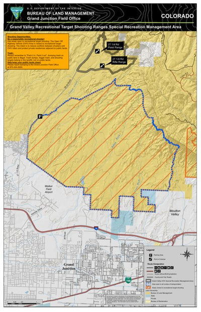 Grand Valley Shooting Ranges Extensive Recreation Management Area Map