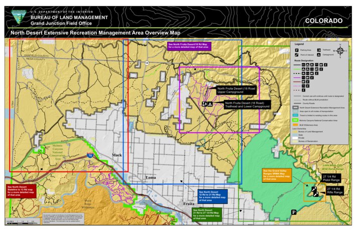 North Desert Extensive Recreation Management Area Overview Map By Bureau Of Land Management 2623