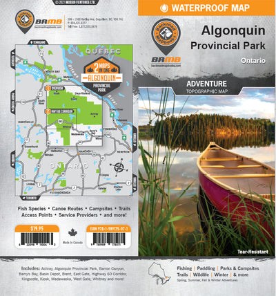 Algonquin Provincial Park Recreation Map 2022 (Ontario Rec Map Bundle)