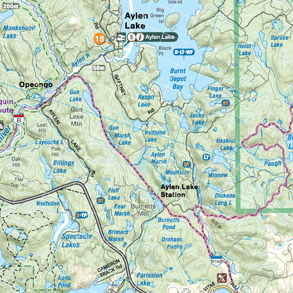 Algonquin Provincial Park - Overview Park Map by Backroad Mapbooks ...