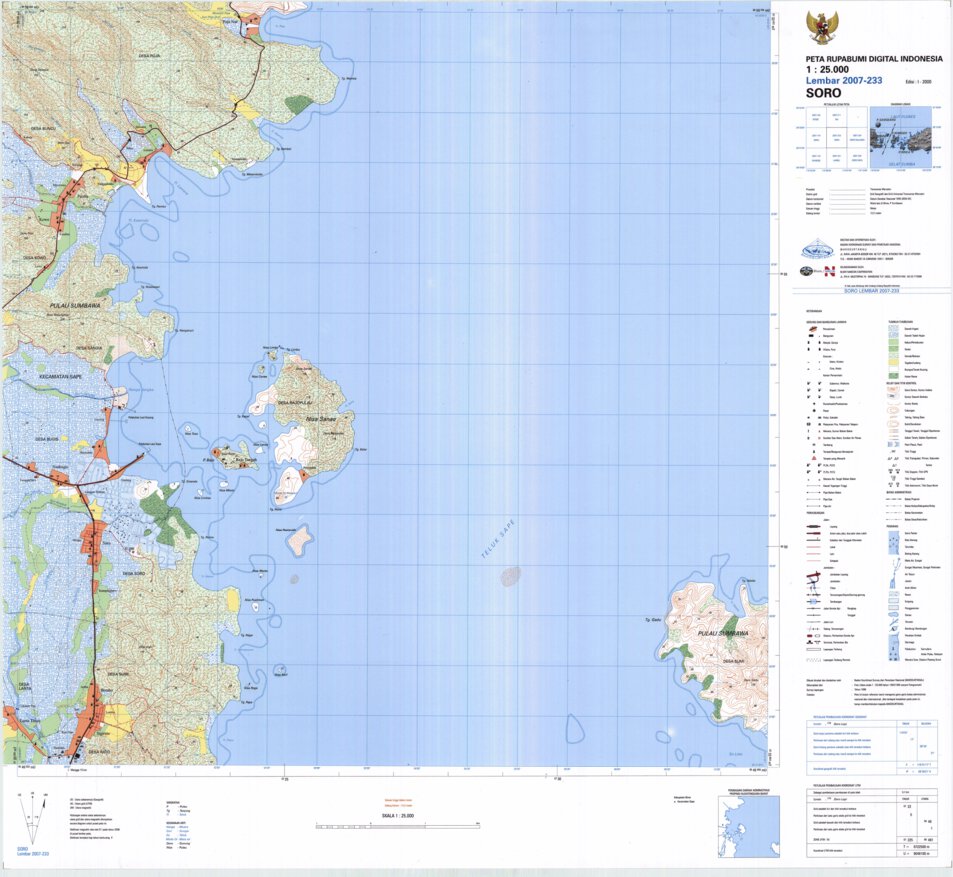 Soro (2007-233) Map by Badan Informasi Geospasial | Avenza Maps