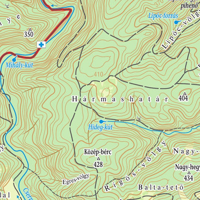 Lázbérci TK, Upponyi-hegység turista, biciklis térkép