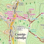 Bükkzsérc, Cserépfalu Cserépváralja tursta-biciklis térkép