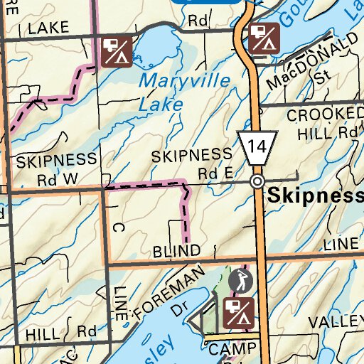 SOON55 Sauble Beach Southern Ontario Topo Map by Backroad Mapbooks