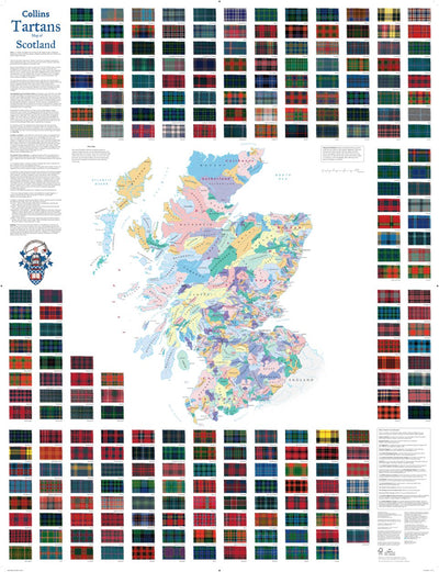 Collins Tartans Map of Scotland