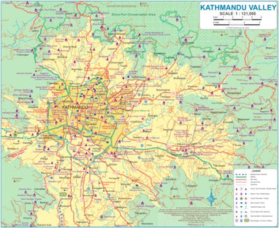 Kathmandu Valley 1:121,000 - ITMB