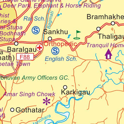 Kathmandu Valley 1:121,000 - ITMB