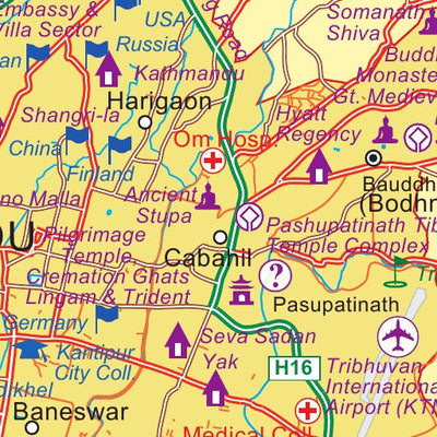 Kathmandu Valley 1:121,000 - ITMB