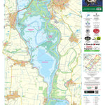Tisza-tó turista-, biciklis-, vizisport-és horgász térkép, Tisza lake tourist, biking map;