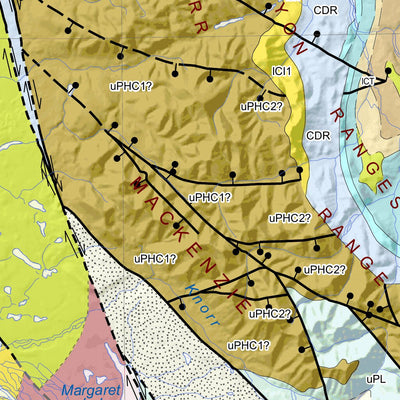 106E, Wind River: Yukon Bedrock Geology