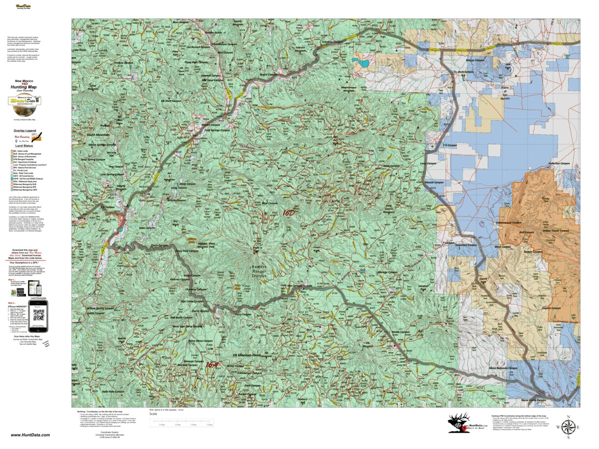 NM Unit 16D Land Ownership Map by New Mexico HuntData LLC | Avenza