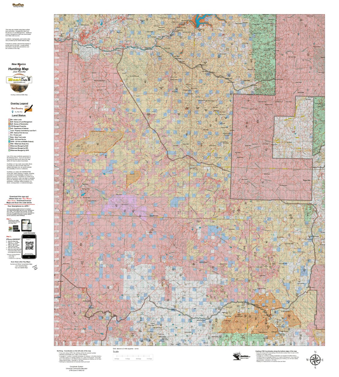 NM Unit 7 Land Ownership Map by New Mexico HuntData LLC | Avenza Maps