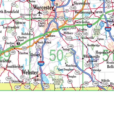 Massachusetts Atlas & Gazetteer Overview Map