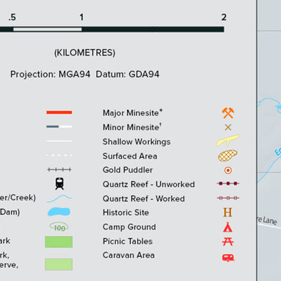 Kingower - Gold Prospecting Map