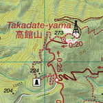 Takadate-yama 高館山 Hiking Map (Tohoku, Japan) 1:25,000