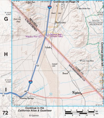 Nevada Atlas & Gazetteer Page 72 Inset