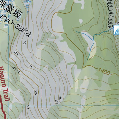 Gas-san 月山 Hiking Map (Tohoku, Japan) 1:25,000