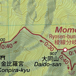 Momokura-yama 百蔵山 Hiking Map (Chubu, Japan) 1:25,000