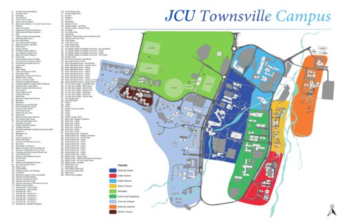 JCU Townsville Map by Freelance Campus Maps | Avenza Maps