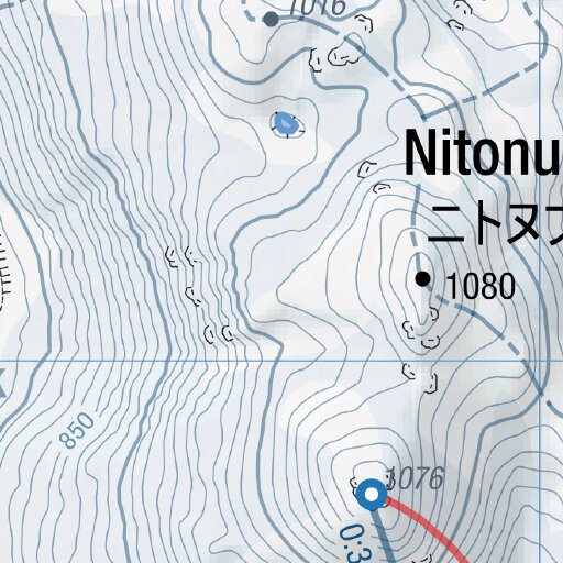 Nitonupuri SE Face Backcountry Skiing (Hokkaido, Japan) Map by