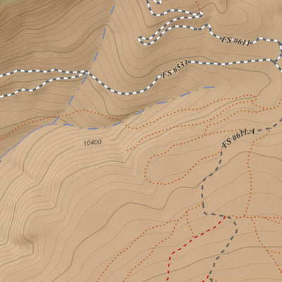 Groundhog Mountain, Colorado 7.5 Minute Topographic Map - Color Hillshade