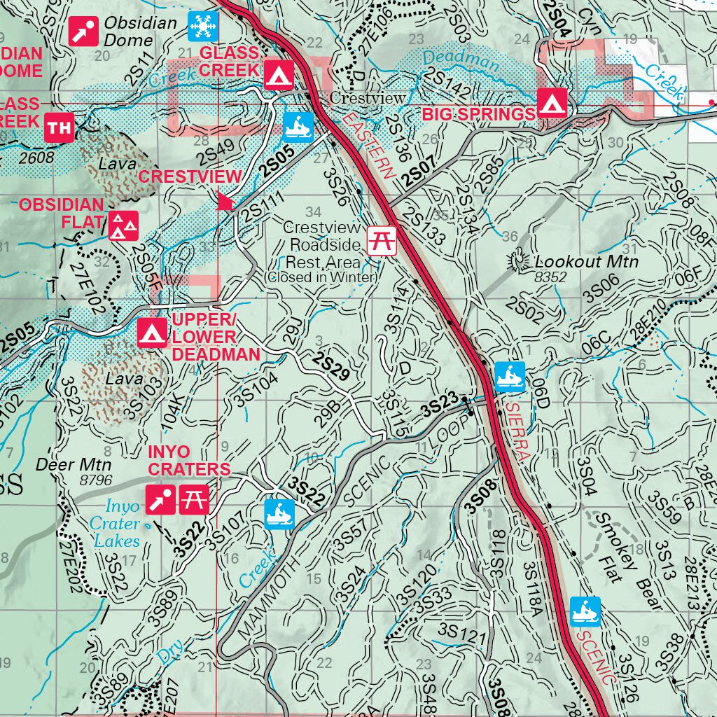 Inyo National Forest (North) Map by US Forest Service R5 | Avenza Maps