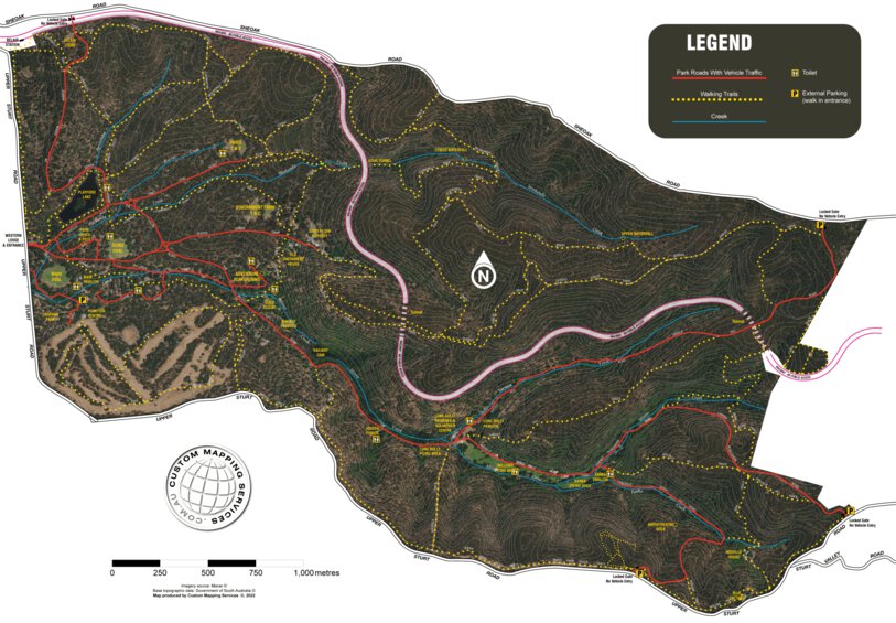 BELAIR NATIONAL PARK Map by Custom Mapping Services | Avenza Maps