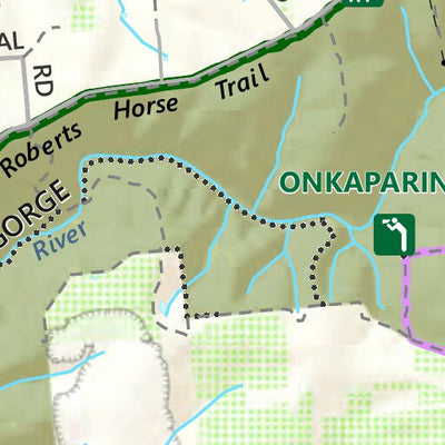 Onkaparinga River National Park and Recreation Park Cycling Trails map