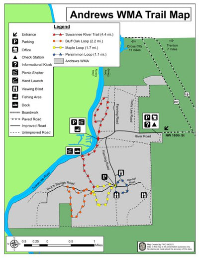 Andrews WMA Trail Map