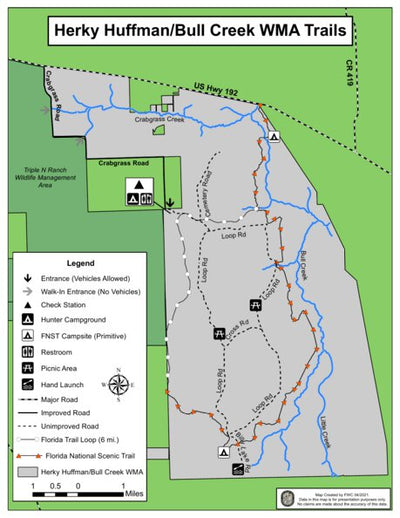 Herky Huffman/Bull Creek WMA Trail Map