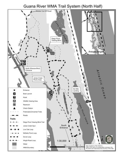 Guana River WMA Trail Map