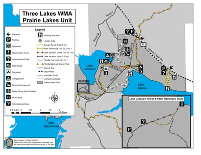 Three Lakes WMA - Prairie Lakes Unit Trail Map