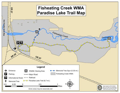 Fisheating Creek WMA Paradise Lake Trail Map