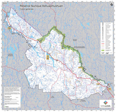 Réserve faunique Ashuapmushuan: Carte générale