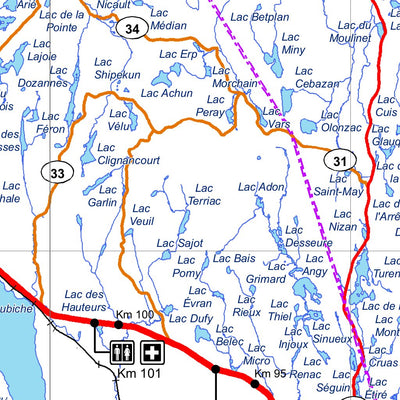 Réserve faunique Ashuapmushuan: Carte générale