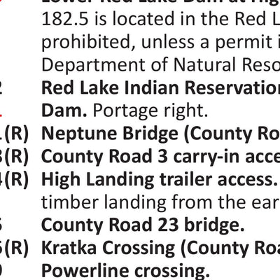 Red Lake River State Water Trail-Map 1 Lower Red Lake to Thief River Falls, MNDNR