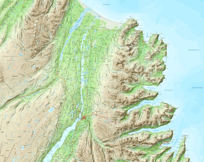 Iceland 1:100.000 Map #30 Seyðisfjörður