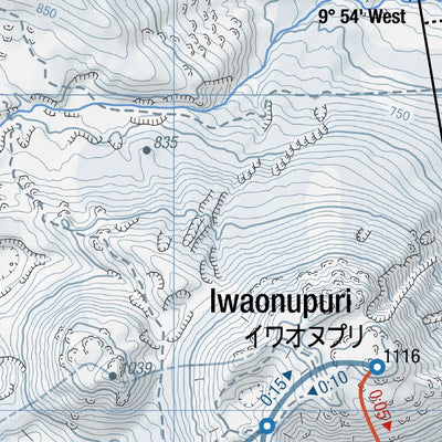 MAP 1/3 - Niseko Haute Route (Niseko Range Traverse) Ski Tour (Hokkaido, Japan)