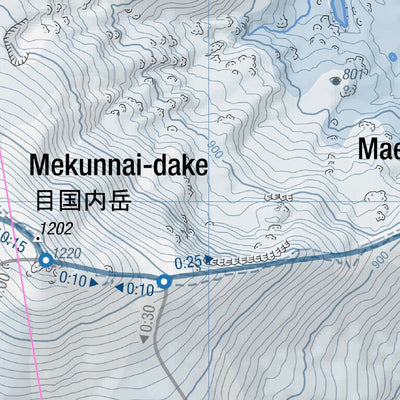 MAP 2/3 - Niseko Haute Route (Niseko Range Traverse) Ski Tour (Hokkaido, Japan)